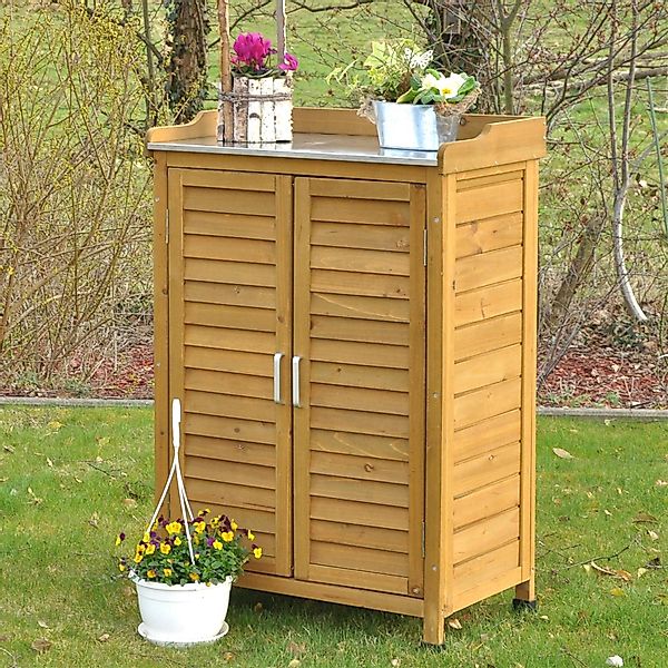 dazikemo Geräteschrank Gartenschrank braun günstig online kaufen