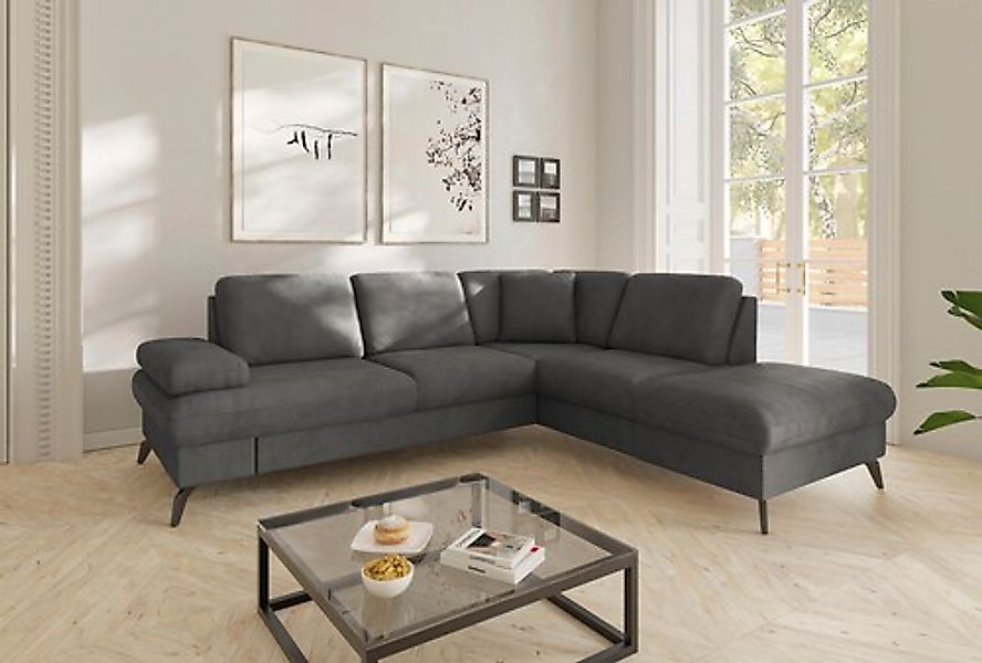 sit&more Ecksofa »Morris Jubi L-Form, B: 238 cm« mit Armteilfunktion & 1 Zi günstig online kaufen