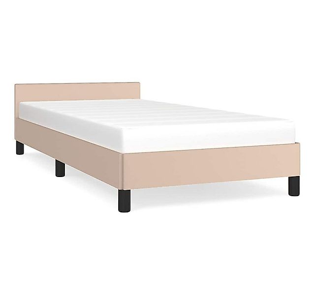 furnicato Bettgestell mit Kopfteil ohne Matratze Cappuccino 90x200 cm (1-tl günstig online kaufen