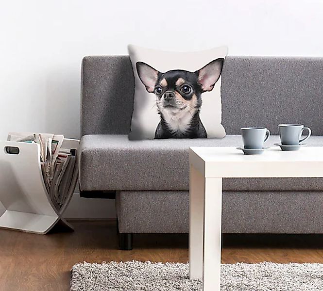 queence Dekokissen »Mailin«, Kissenhülle,Chihuahua,Hund,Tiermotiv,Niedlich, günstig online kaufen