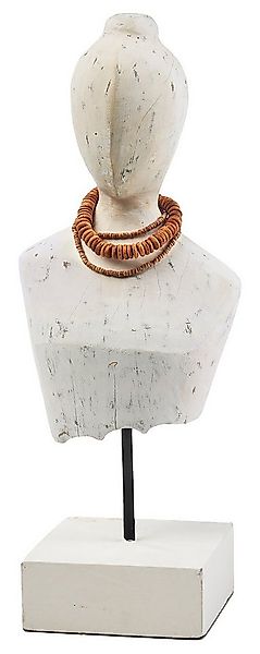 Kobolo Dekoobjekt Dekofigur Holzfigur Büste LADY BUST, Holz Metall, Skulptu günstig online kaufen