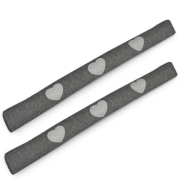 Beautissu Tuuli HR Zugluftstopper 8x120cm Anthrazit 2tlg günstig online kaufen