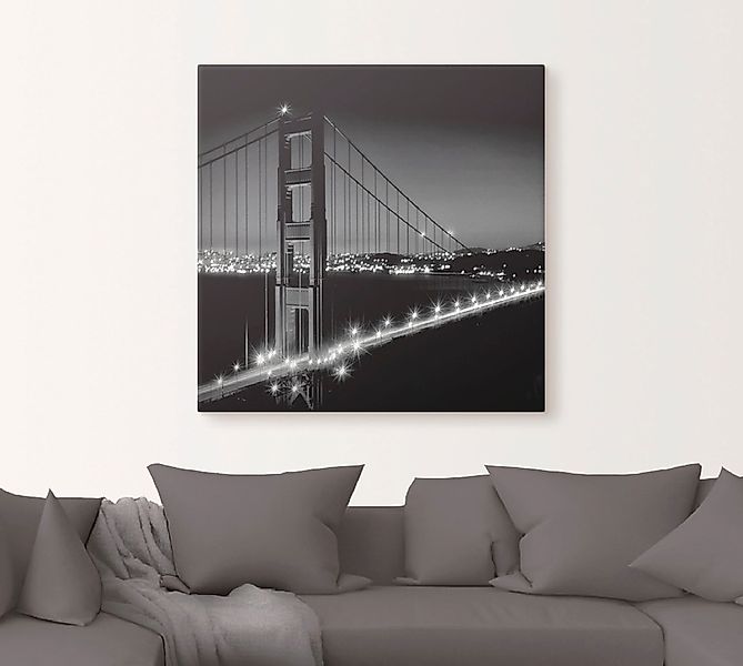 Artland Leinwandbild »Golden Gate Bridge am Abend I«, Amerika, (1 St.), auf günstig online kaufen