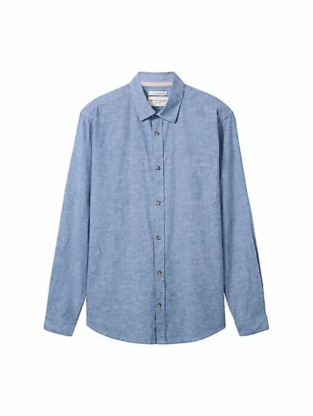 TOM TAILOR Langarmhemd cotton linen shirt günstig online kaufen