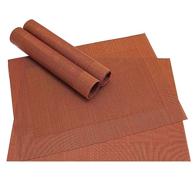 matches21 HOME & HOBBY Platzset Tischset BORDA 4er Kupfer Tischunterlage al günstig online kaufen