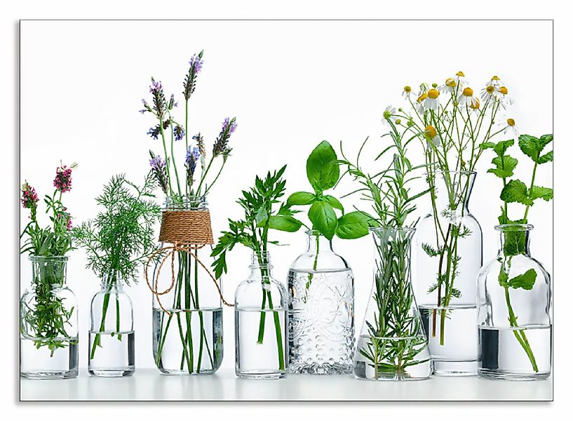 Artland Küchenrückwand "Öle mit Kräutern" Alu Spritzschutz mit Klebeband, e günstig online kaufen