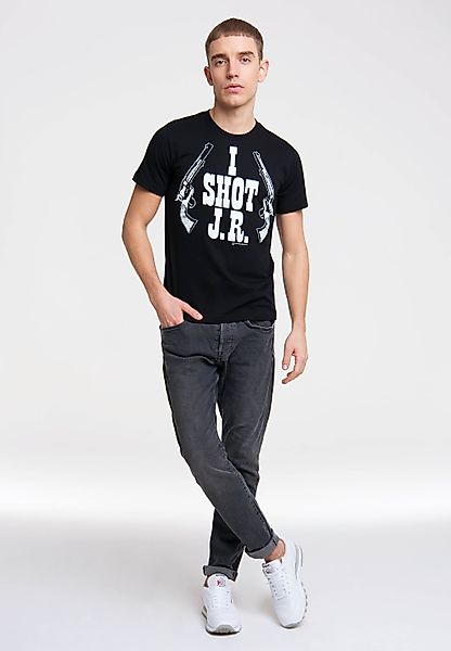 LOGOSHIRT T-Shirt "Dallas - I Shot J.R." mit J.R. Ewing-Frontdruck günstig online kaufen