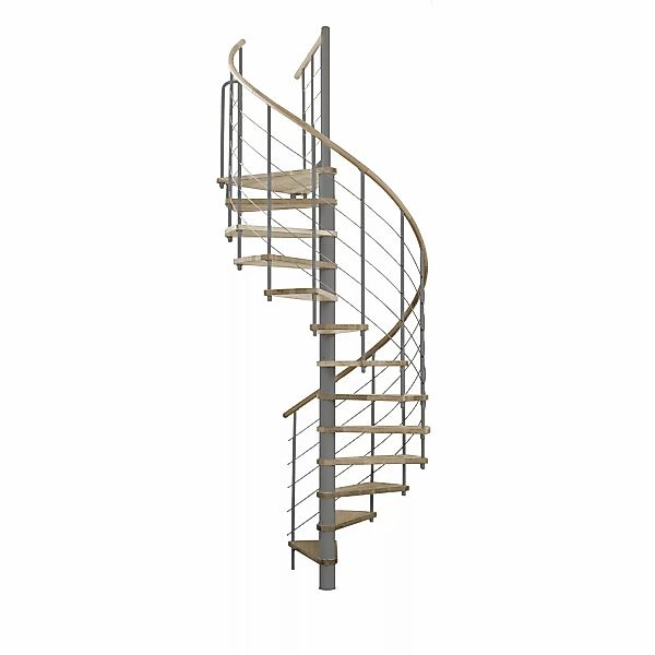 Minka Spindeltreppe Venezia Eiche Grau 140 cm günstig online kaufen
