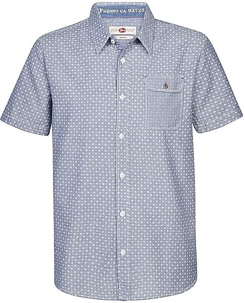 Petrol Short Sleeve Shirt Druck Blau - Größe M günstig online kaufen