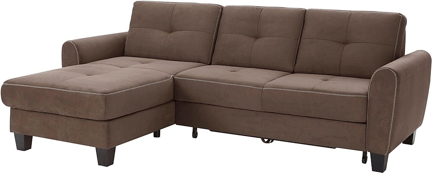 sit&more Ecksofa "Varese L-Form", mit Federkern, wahlweise mit Bettfunktion günstig online kaufen