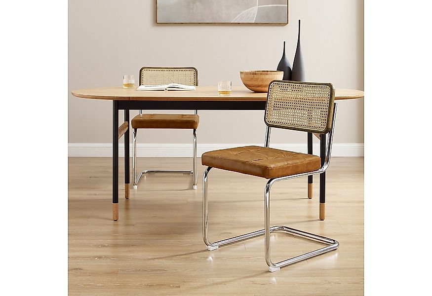 Art Leon Esszimmerstuhl CC038 (Zouron Esszimmerstühle Rattan Stuhl Schwings günstig online kaufen