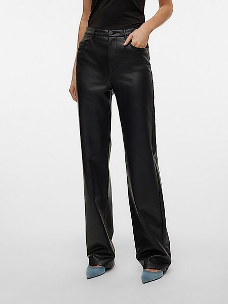 Vero Moda Lederimitathose VMTESSA HR WIDE PL PANTS NOOS günstig online kaufen
