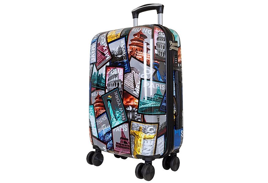 Trendyshop365 Hartschalen-Trolley City, bunter Koffer mit Motiv, 3 Größen, günstig online kaufen