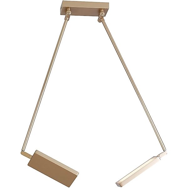 Luce Design LED-Deckenleuchte Book-PL-ORO 2-flammig Gold 16 cm x 25 cm günstig online kaufen