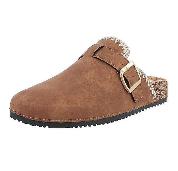 Ital-Design Damen Mules Freizeit Pantolette (88930309) Flach Pantoletten in günstig online kaufen