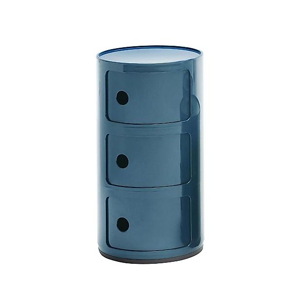 Ablage Componibili plastikmaterial blau / 3 Fächer - H 58 cm - Kartell - Bl günstig online kaufen