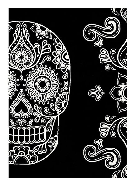 Vimoda Teppich Jugendzimmer Schlafzimmer Schwarz, Rechteckig, Höhe: 11 mm, günstig online kaufen