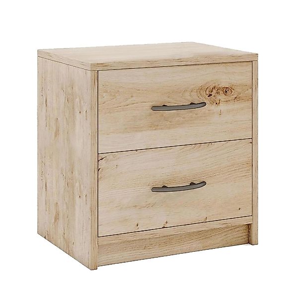 Costway Nachttisch mit 2 Schubladen Kleiner Beistelltisch Eiche günstig online kaufen