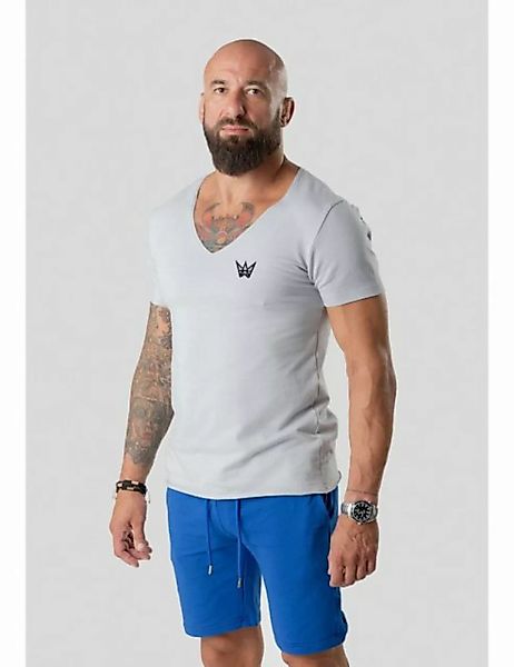 TRES AMIGOS T-Shirt Trendiges T-Shirt mit V-Ausschnitt und Logo günstig online kaufen