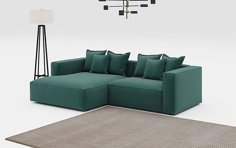 INOSIGN Ecksofa "Cowboy L-Form", mit 6 Kissen, kubisches Sofa günstig online kaufen