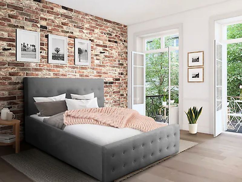Home affaire Polsterbett "Vaine" in 5 Breiten, auch in Länge 220 cm, incl. günstig online kaufen