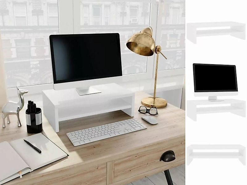 vidaXL TV-Schrank Monitorständer Weiß 42x24x13 cm Holzwerkstoff günstig online kaufen
