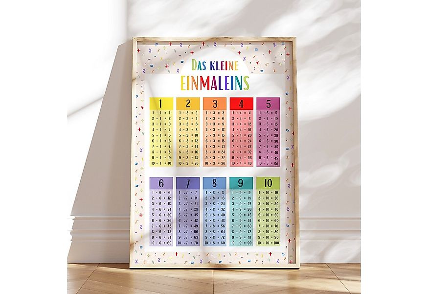 MeinBaby123® Poster 1x1, Einmaleins Trainer, Lernposter Mathematik Grundsch günstig online kaufen