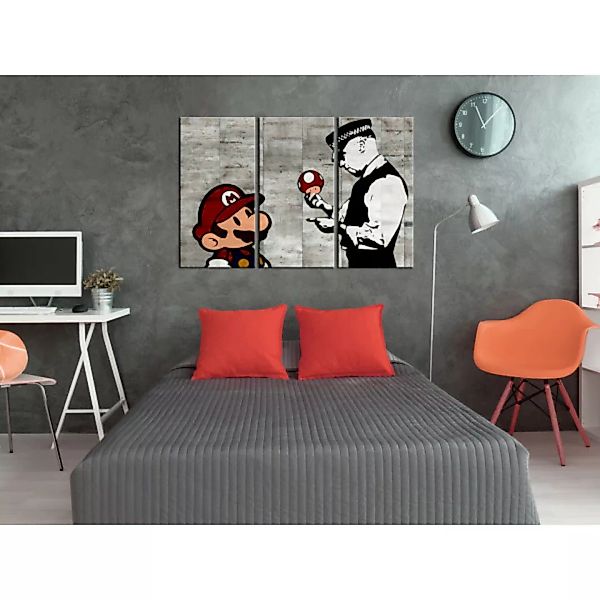 Leinwandbild Banksy: Mario Bros XXL günstig online kaufen