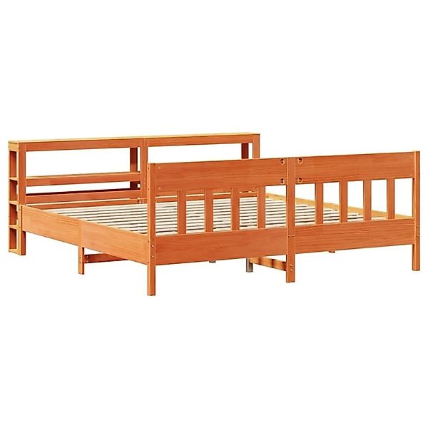 vidaXL Massivholzbett ohne Matratze Wachsbraun 200x200 Kiefernholz 3306254 günstig online kaufen
