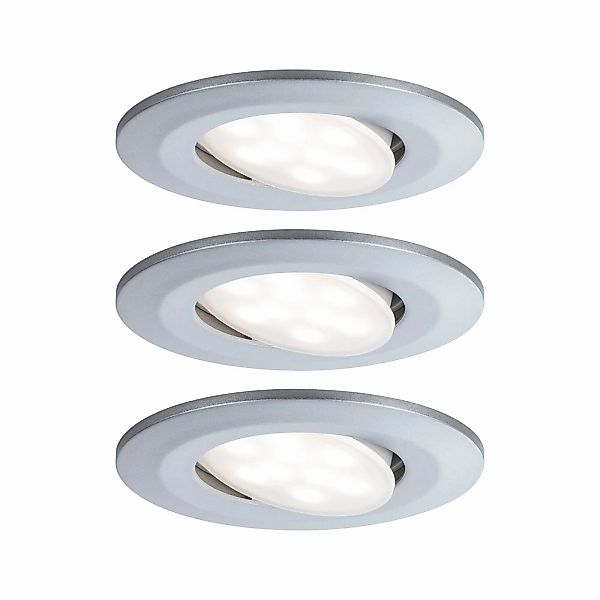 Paulmann "LED Einbauleuchte Calla Basisset schwenkbar IP65 rund 90mm 30° 3x günstig online kaufen