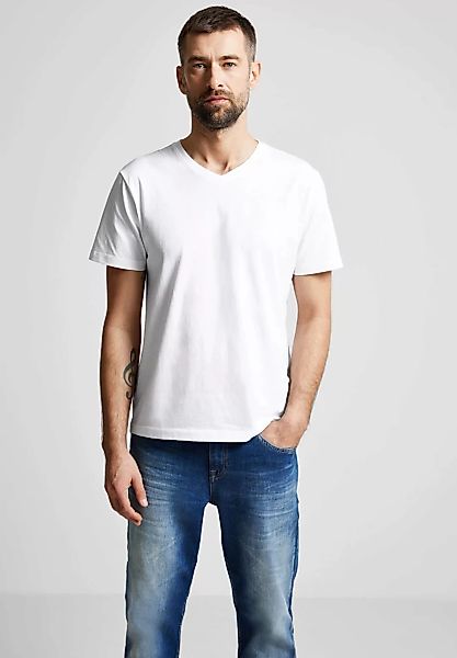 STREET ONE MEN T-Shirt, mit V-Ausschnitt günstig online kaufen