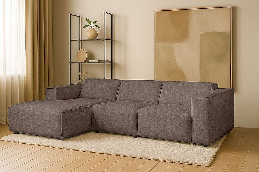 andas Ecksofa "Noord mit Kedernaht, Breite 281 cm, L-Form" Cord, Struktur, günstig online kaufen