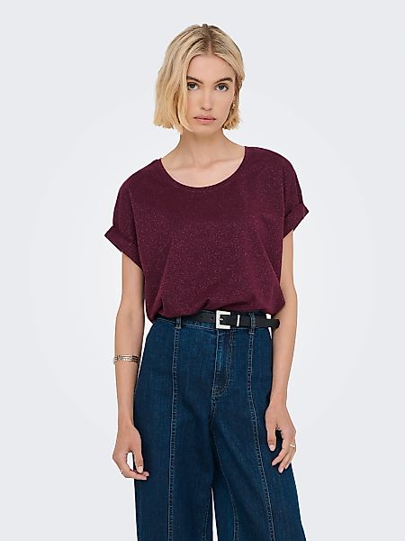 ONLY Kurzarmshirt "ONLMOSTER GLITTER S/S TOP NOOS JRS", mit Glitzerdetail günstig online kaufen