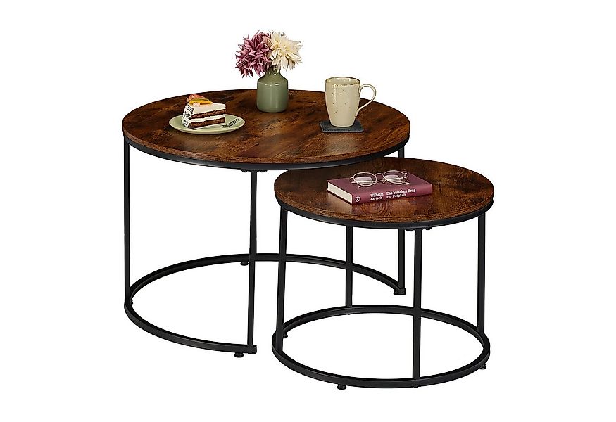 relaxdays Satztisch 2er Set Industrial Desig günstig online kaufen