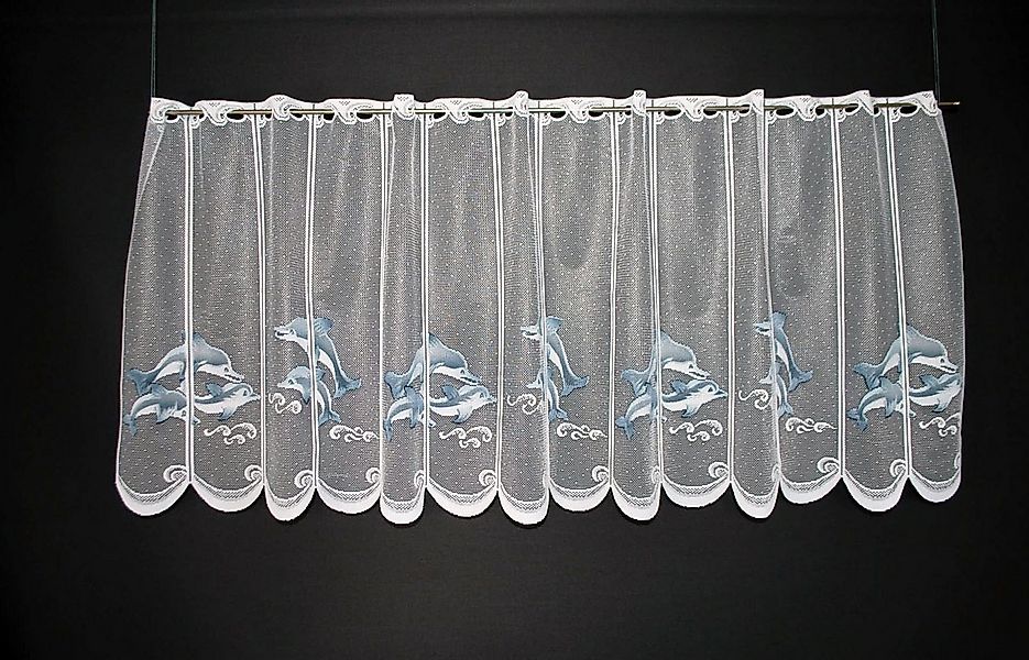 Gardinen Kranzusch Scheibengardine Delfin (1 St), Stangendurchzug, transpar günstig online kaufen