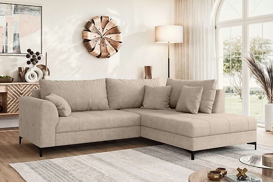 OTTO home Ecksofa »LEEVKE Design-Sofa mit Ottomane rechts/links bestellbar, günstig online kaufen