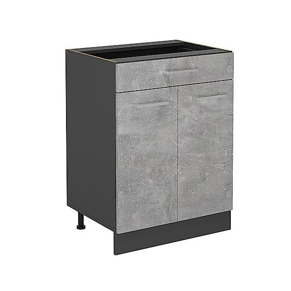 Vicco Unterschrank R-Line, Beton/Anthrazit, 60 cm mit Schublade, ohne Arbei günstig online kaufen