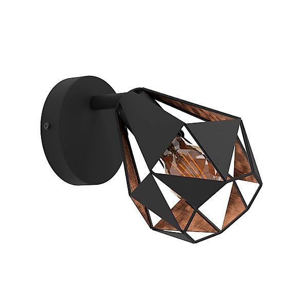 EGLO Deckenleuchte Carlton 7 Wandleuchte, Vintage, Retro, schwarz und Kupfe günstig online kaufen
