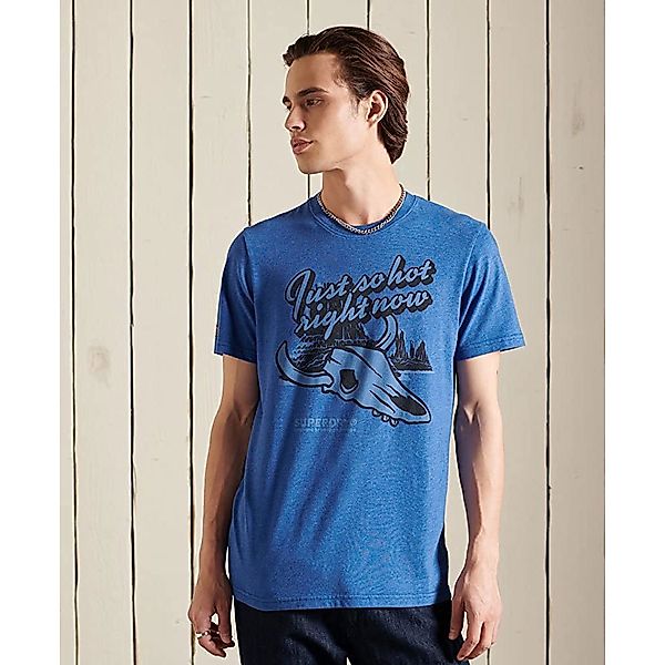 Superdry Heritage Mountain Kurzärmeliges T-shirt M Eagle Blue günstig online kaufen