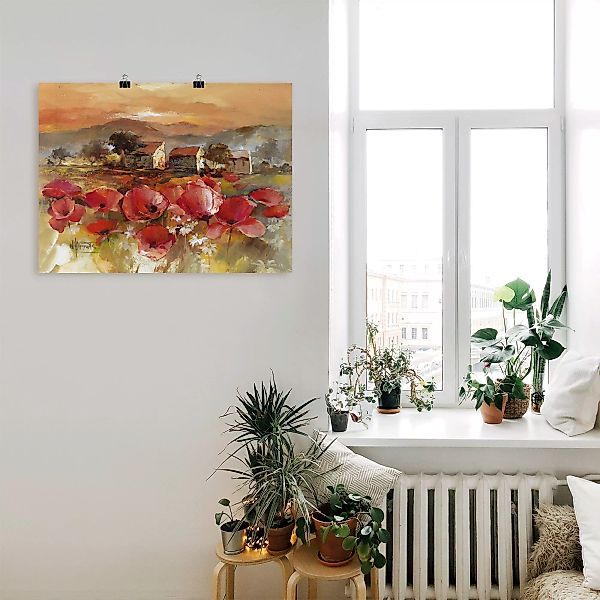 Artland Wandbild "Toskana Romantic II", Blumen, (1 St.) günstig online kaufen