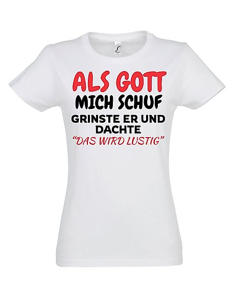 Youth Designz Print-Shirt Als Gott mich günstig online kaufen