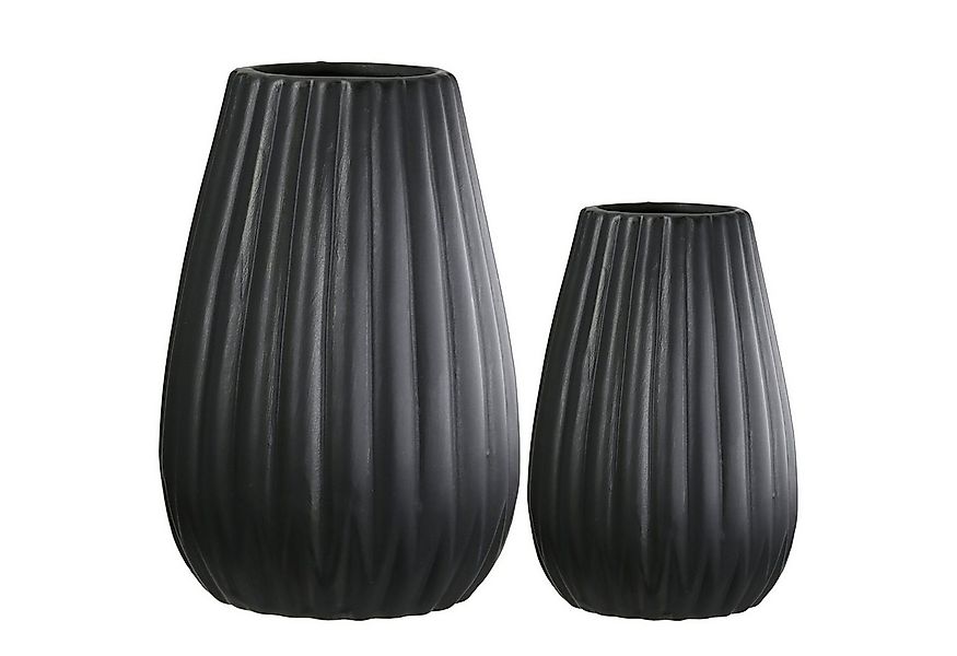 Casablanca by Gilde Tischvase 2tlg. Set Vase Piega schwarz H.17 cm (1 St) günstig online kaufen