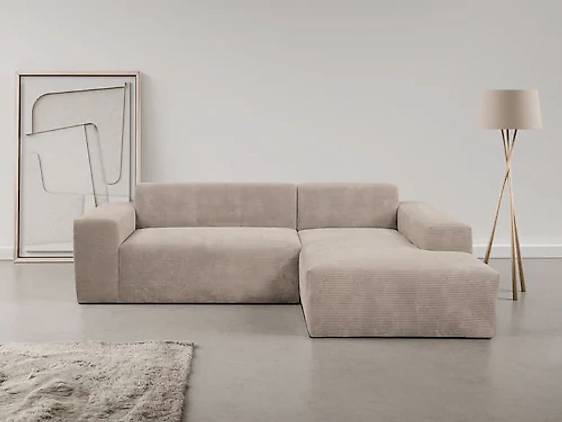 WERK2 Ecksofa »Zeus-L modern & zeitlos, Breite 253 cm, bequemes Sofa« Curvy günstig online kaufen
