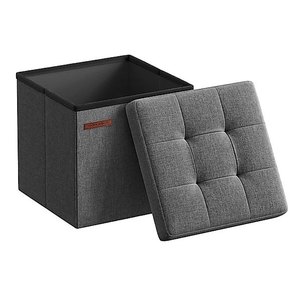 Songmics Sitzhocker Minota mit Stauraum 30 x 30 cm Grau günstig online kaufen