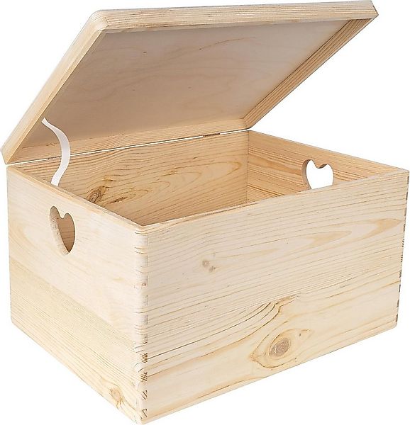 Creative Deco Aufbewahrungsbox Holzkiste mit Deckel Erinnerungsbox Holzbox, günstig online kaufen