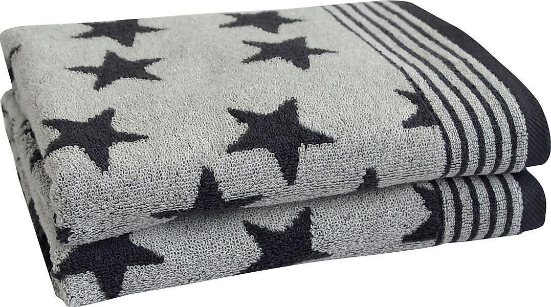 Dyckhoff Handtücher Stars, Walkfrottee (2-St), mit günstig online kaufen
