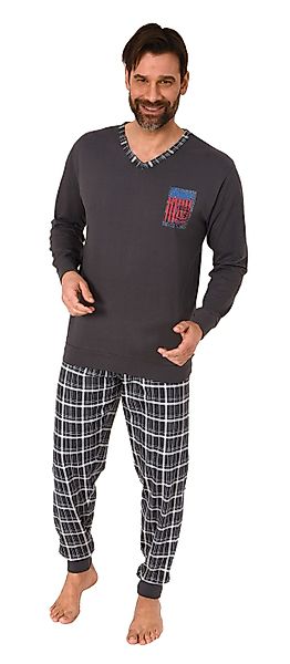 Normann Pyjama Herren langarm Schlafanzug mit günstig online kaufen