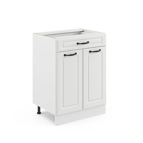 Vicco Küchenunterschrank R-Line Weiß Landhaus/Weiß 60 cm mit Schublade ohne günstig online kaufen