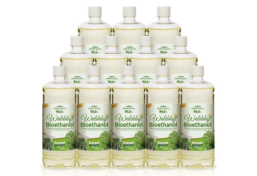 KieselGreen Bioethanol KieselGreen Bioethanol Flasche 12 x 1 Liter mit Duft günstig online kaufen