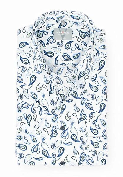 MARVELIS Kurzarmhemd Kurzarmhemd - Comfort Fit - Muster - Bleu Allover-Prin günstig online kaufen